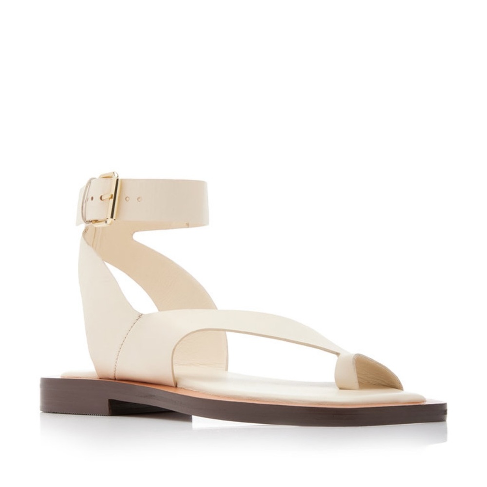 A. Emory The Maeve Leather Sandal in Ivory